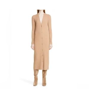 Nordstrom Signature Long Ribbed cashmere cardigan *camel*